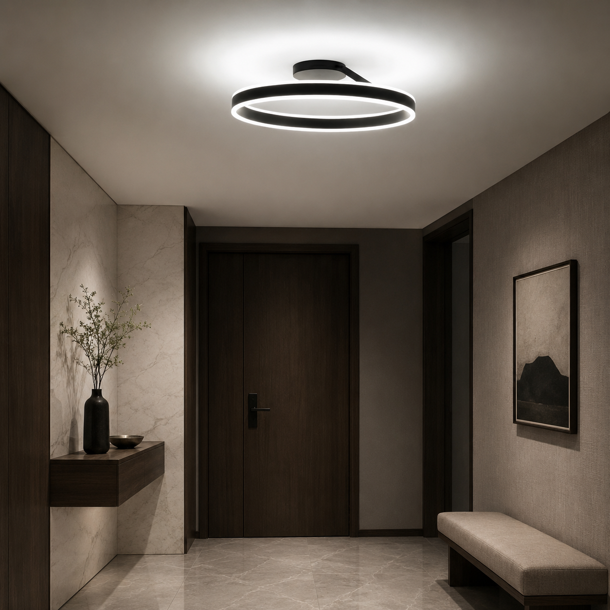 Nordic Minimal Metal LED Ceiling Light Fixture | Lunira