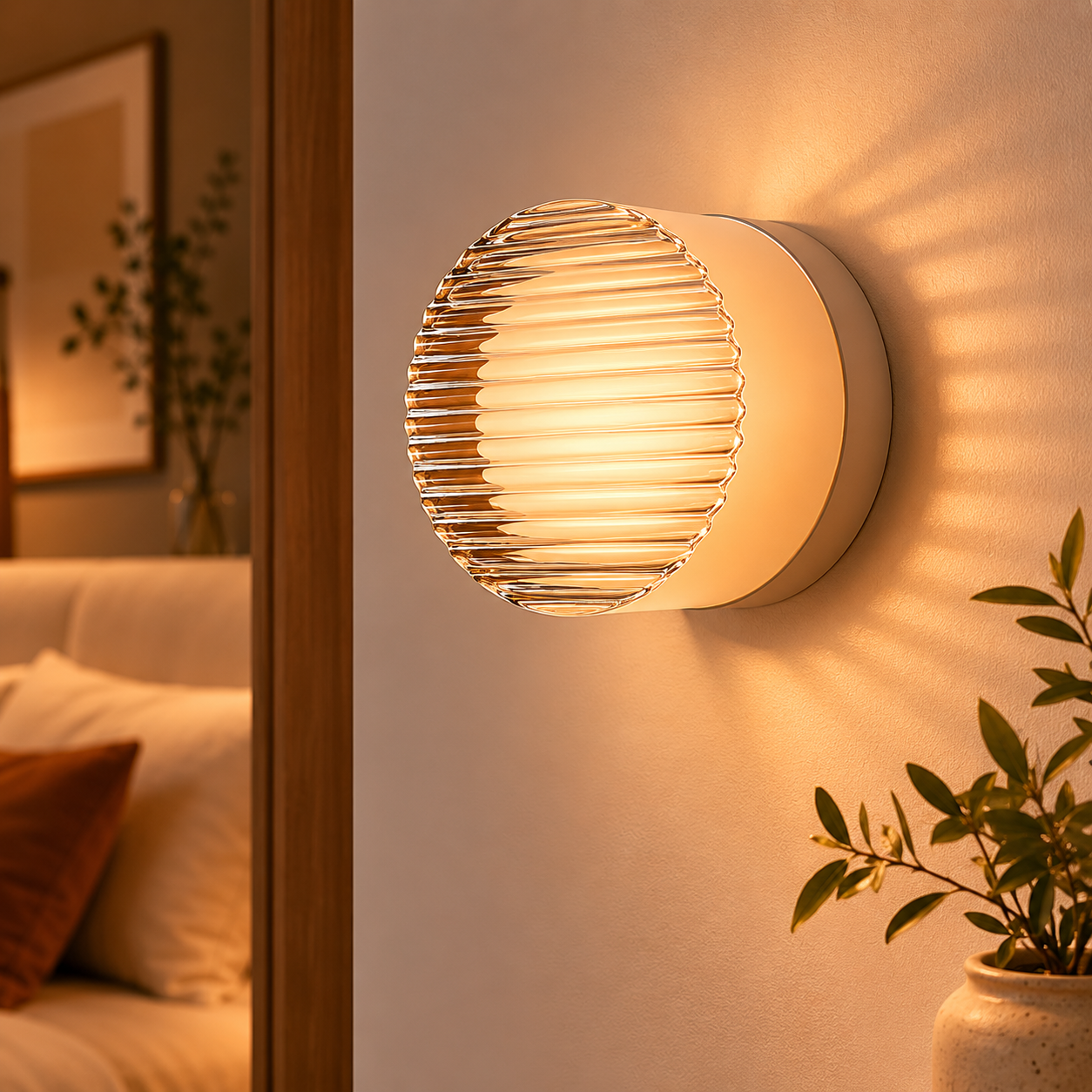 Nordic Minimalist Acrylic Lens LED Wall Light | Luminox