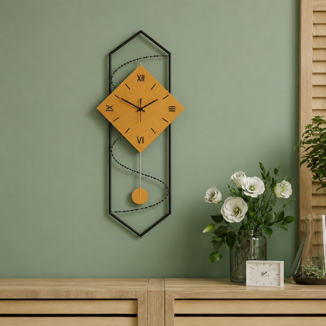 Nordic Minimalist Metal Wall Clock Silent Quartz | Drelvio