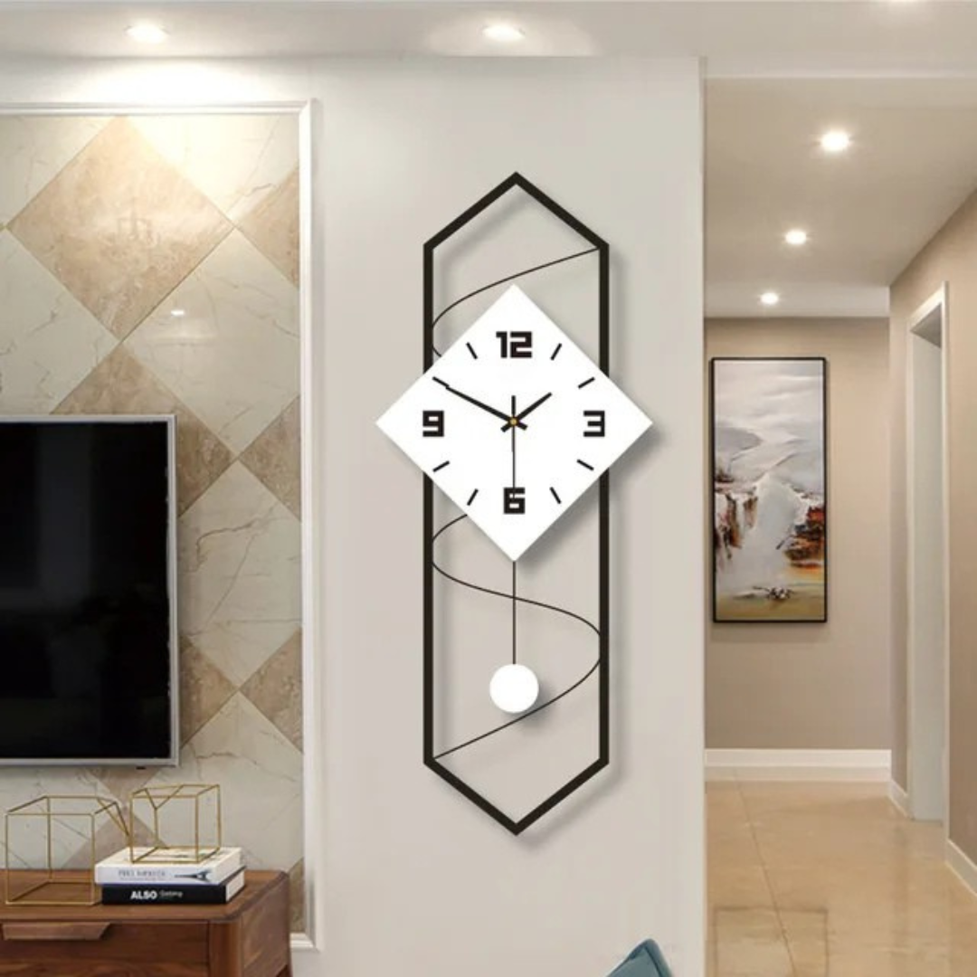 Nordic Minimalist Metal Wall Clock Silent Quartz | Drelvio