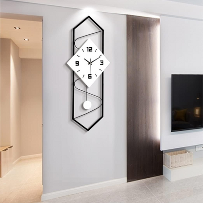 Nordic Minimalist Metal Wall Clock Silent Quartz | Drelvio