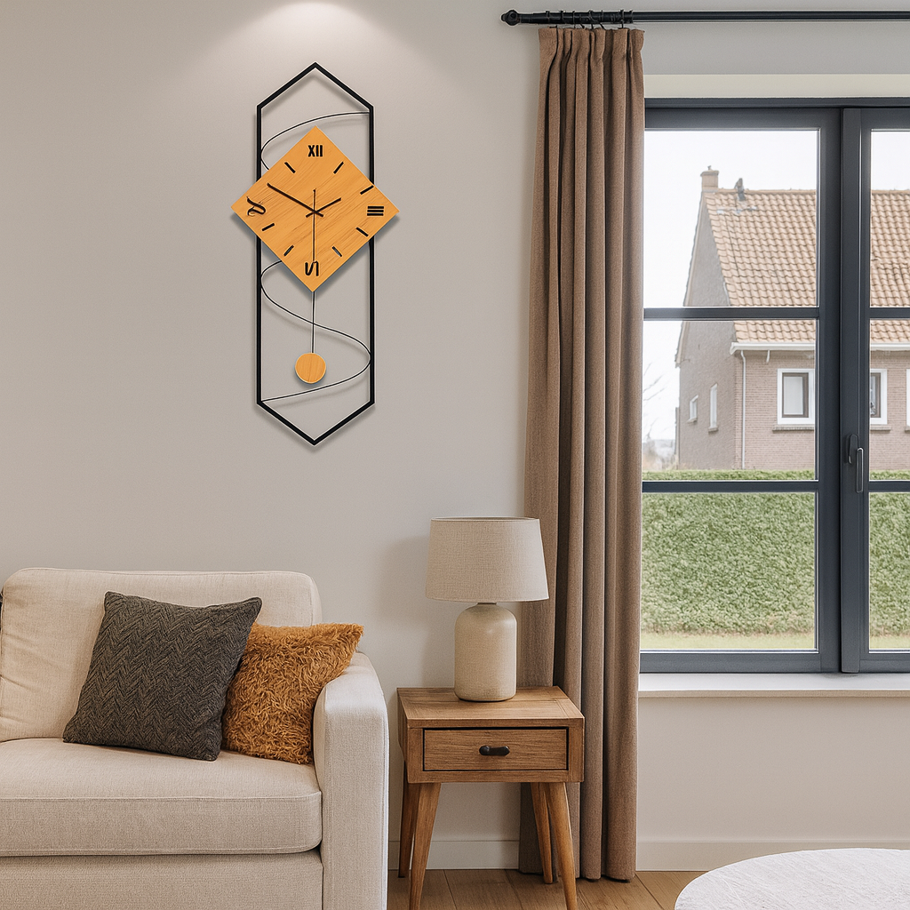 Nordic Minimalist Metal Wall Clock Silent Quartz | Drelvio