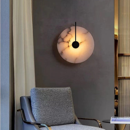 Nordic Natural Alabaster Marble Wall Light Modern Design | Albrin