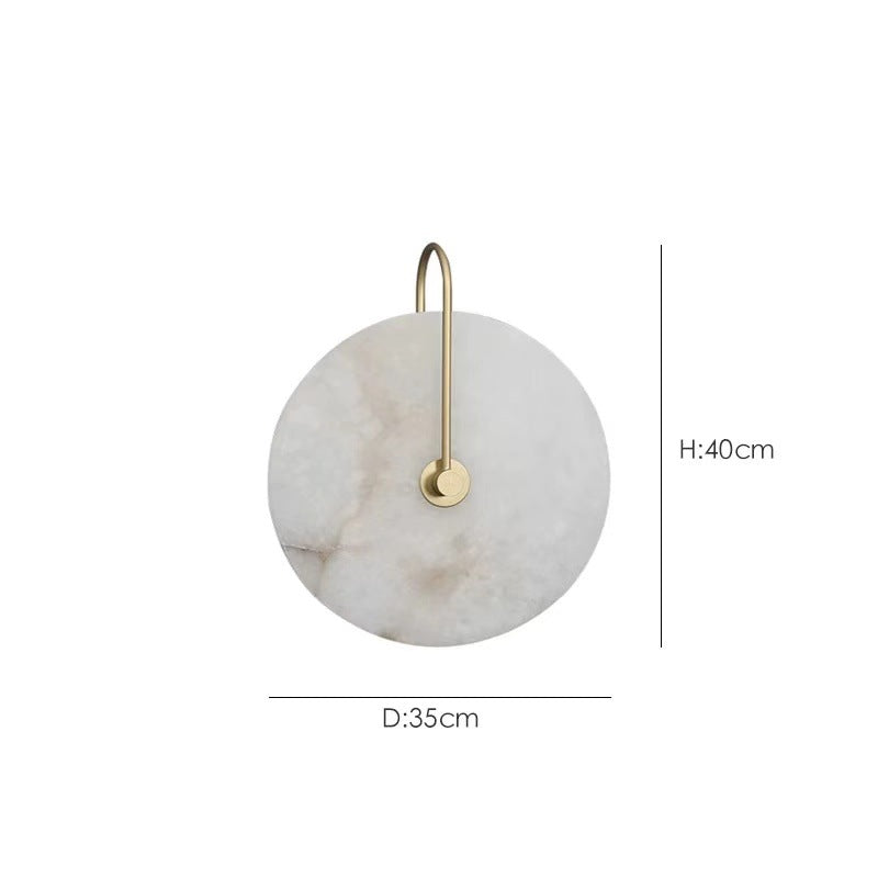 Nordic Natural Alabaster Marble Wall Light Modern Design | Albrin