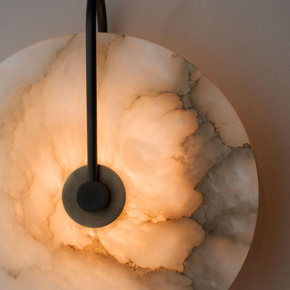 Nordic Natural Alabaster Marble Wall Light Modern Design | Albrin