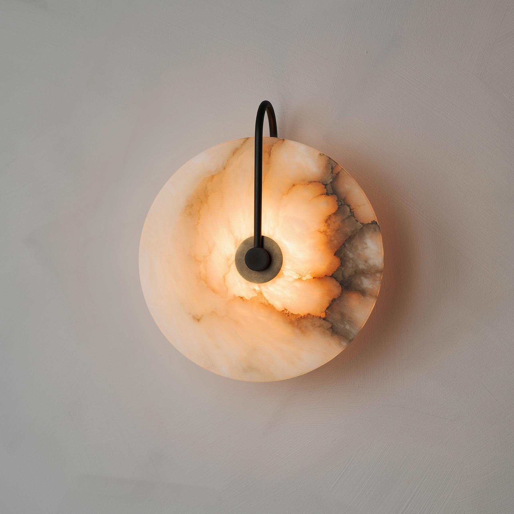 Nordic Natural Alabaster Marble Wall Light Modern Design | Albrin