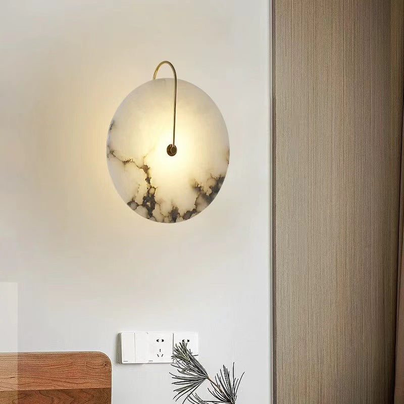 Nordic Natural Alabaster Marble Wall Light Modern Design | Albrin
