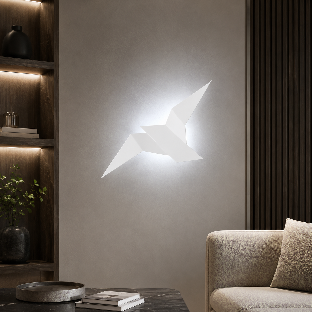 Nordic Origami Metal LED Indoor Wall Light Fixture | Lumvora