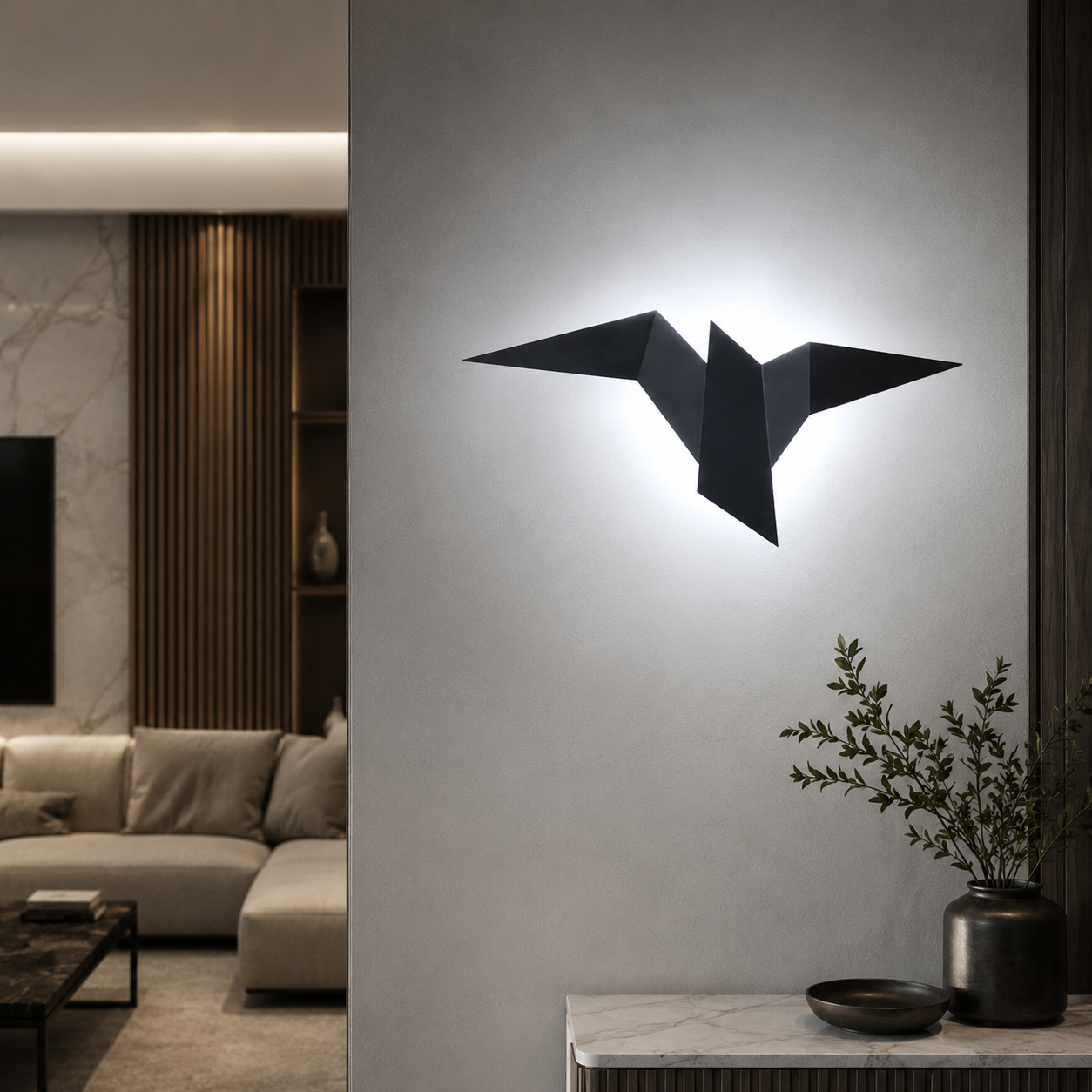 Nordic Origami Metal LED Indoor Wall Light Fixture | Lumvora