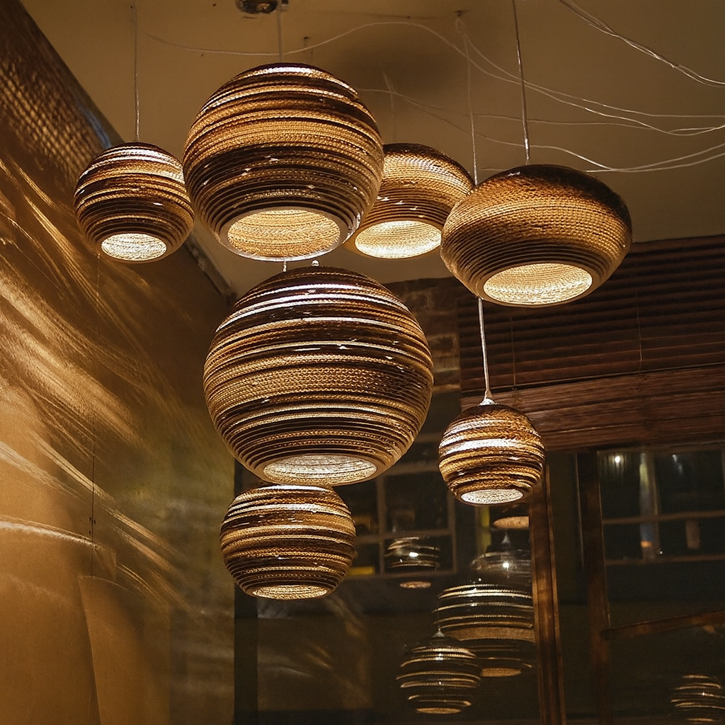 Nordic Paper Cardboard Pendant Light E27 | Lunaroa