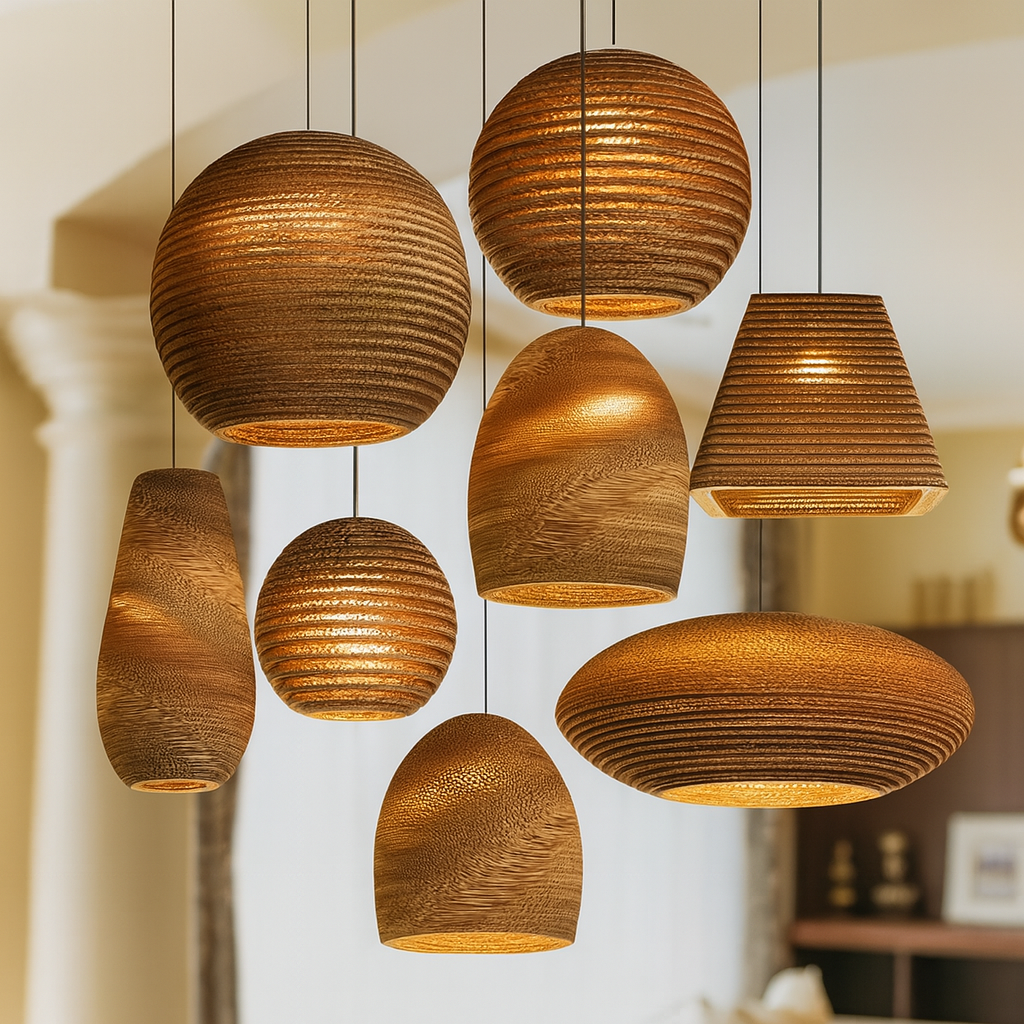 Nordic Paper Cardboard Pendant Light E27 | Lunaroa