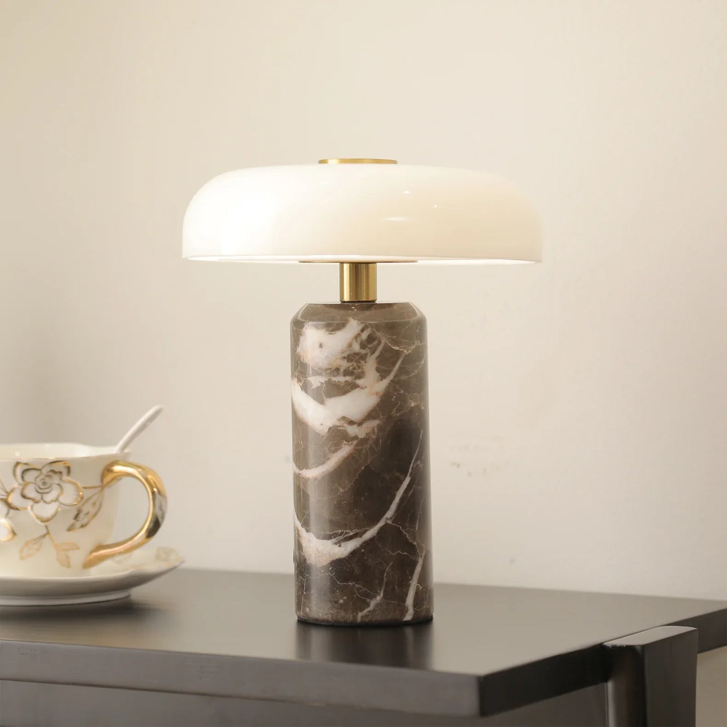 Nordic Portable LED Table Lamp with Marble Base | Nadoma