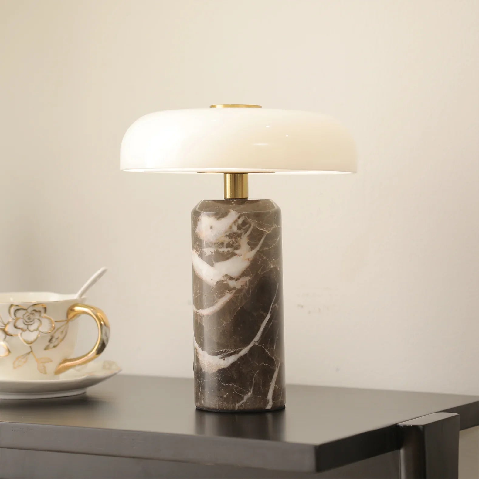 Nordic Portable LED Table Lamp with Marble Base | Nadoma