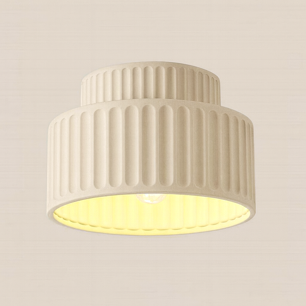 Nordic Resin Cylinder Ceiling Light Flush Mount | Vionne