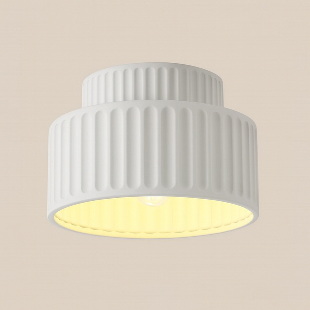 Nordic Resin Cylinder Ceiling Light Flush Mount | Vionne