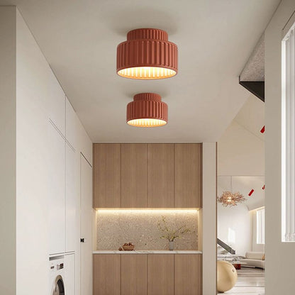 Nordic Resin Cylinder Ceiling Light Flush Mount | Vionne