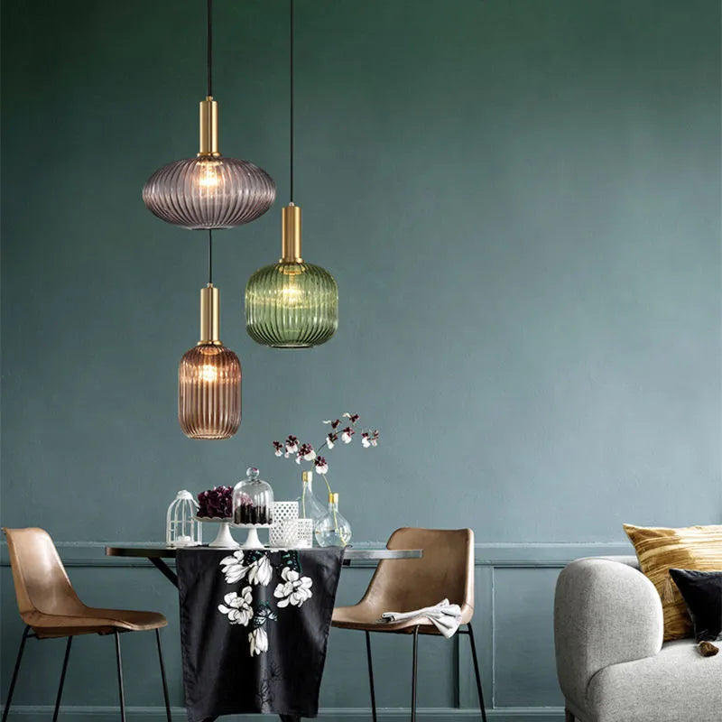 Nordic Retro Glass Pendant Light for Modern Interiors | Luvetis