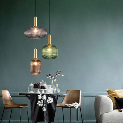 Nordic Retro Glass Pendant Light for Modern Interiors | Luvetis