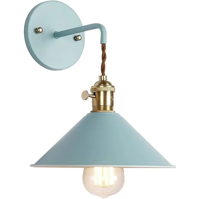 Nordic Retro Wall Light with Flared Glass Shade | Glasora