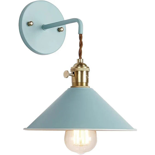 Nordic Retro Wall Light with Flared Glass Shade | Glasora