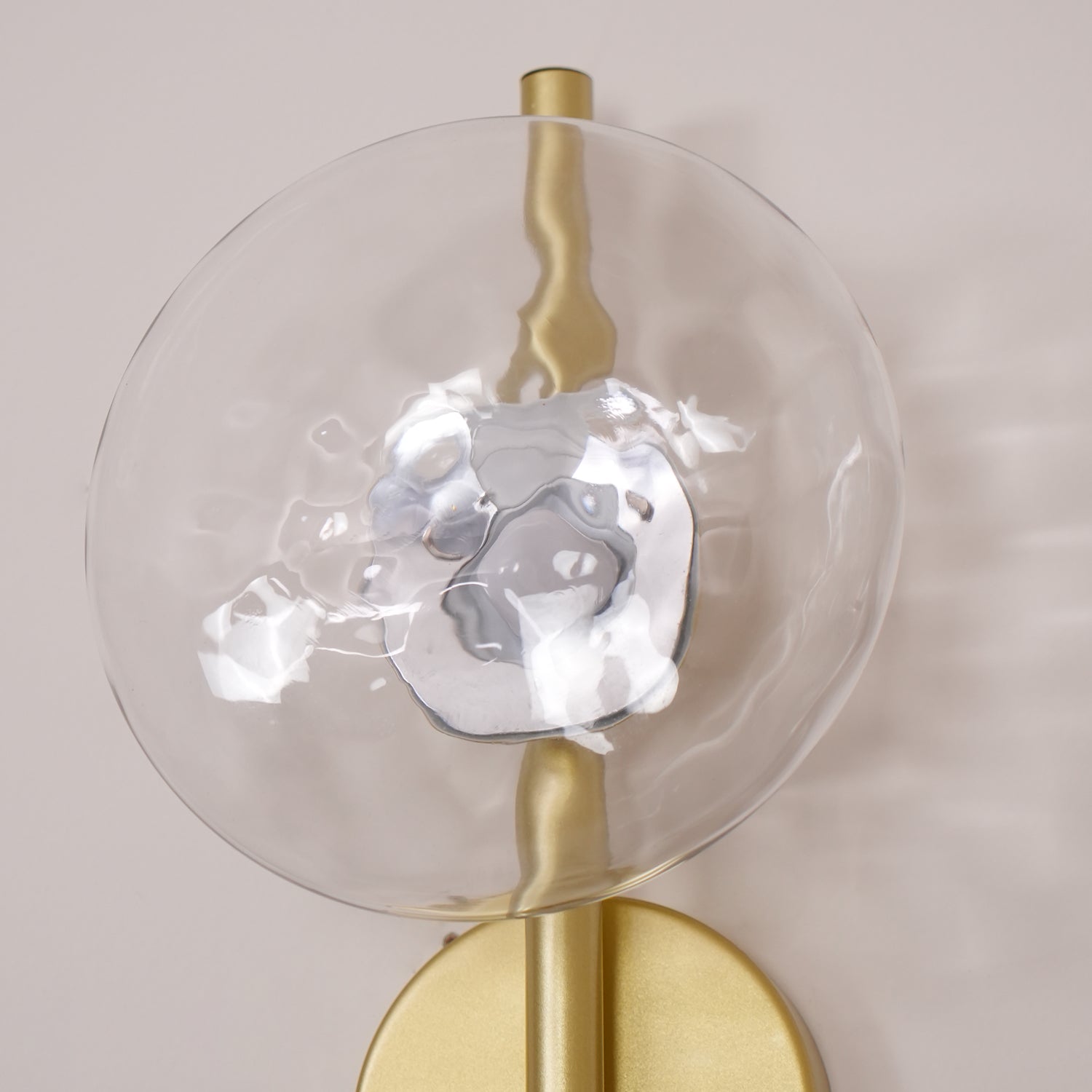 Nordic Round Glass Wall Light with Soft LED Glow | Glanova