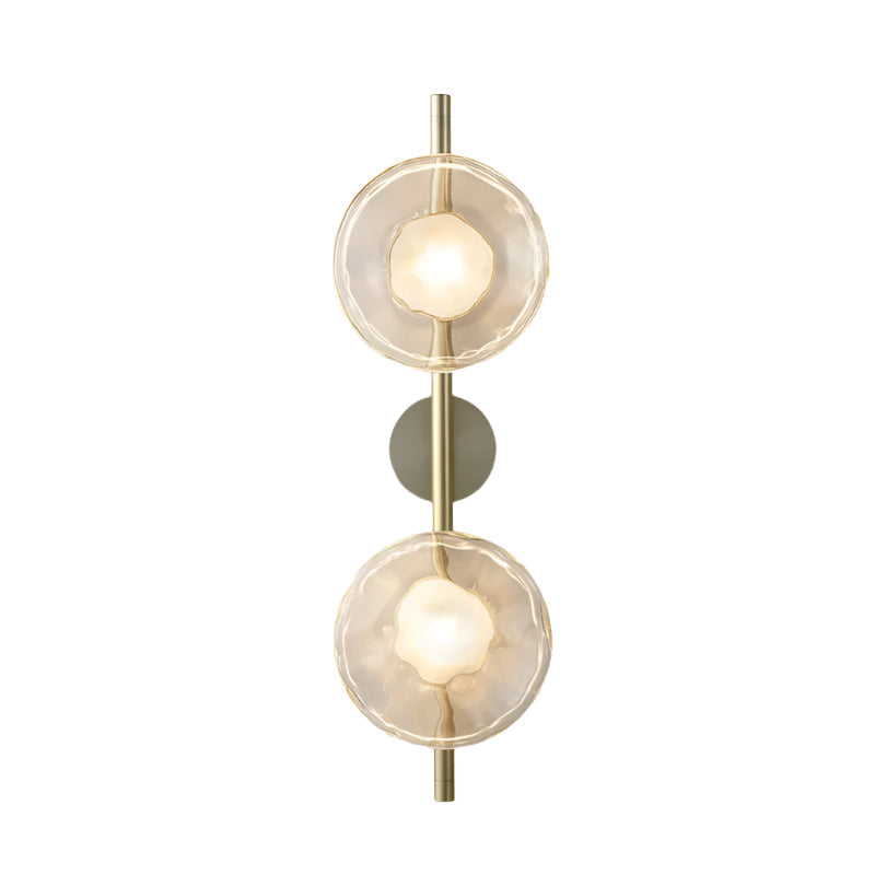 Nordic Round Glass Wall Light with Soft LED Glow | Glanova