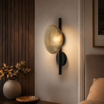 Nordic Round Glass Wall Light with Soft LED Glow | Glanova