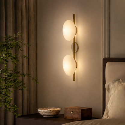 Nordic Round Glass Wall Light with Soft LED Glow | Glanova