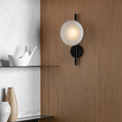 Nordic Round Glass Wall Light with Soft LED Glow | Glanova