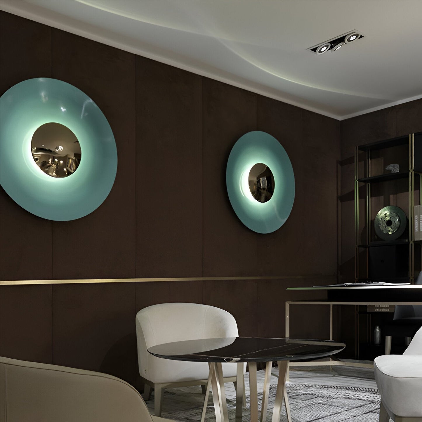 Nordic Round Metal LED Wall Light for Interiors | Tavena