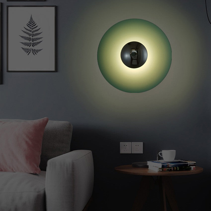 Nordic Round Metal LED Wall Light for Interiors | Tavena