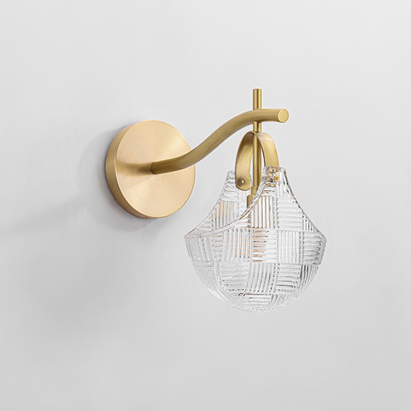 Nordic Shell Brass Finish Modern Wall Sconce Light | Mireva