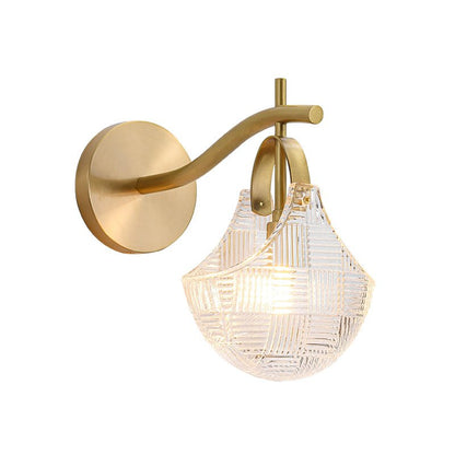 Nordic Shell Brass Finish Modern Wall Sconce Light | Mireva