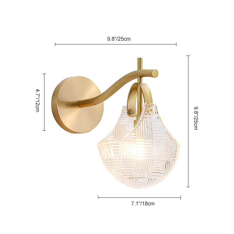 Nordic Shell Brass Finish Modern Wall Sconce Light | Mireva