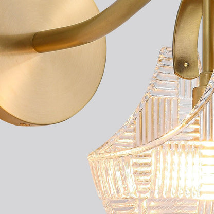Nordic Shell Brass Finish Modern Wall Sconce Light | Mireva