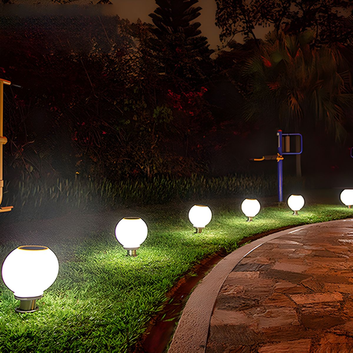 Nordic Solar Metal Sphere Outdoor Light | Elvaro
