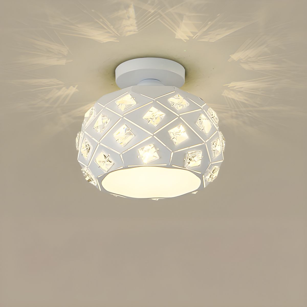 Nordic Style Ceiling Light with Crystal Accent | Luravia