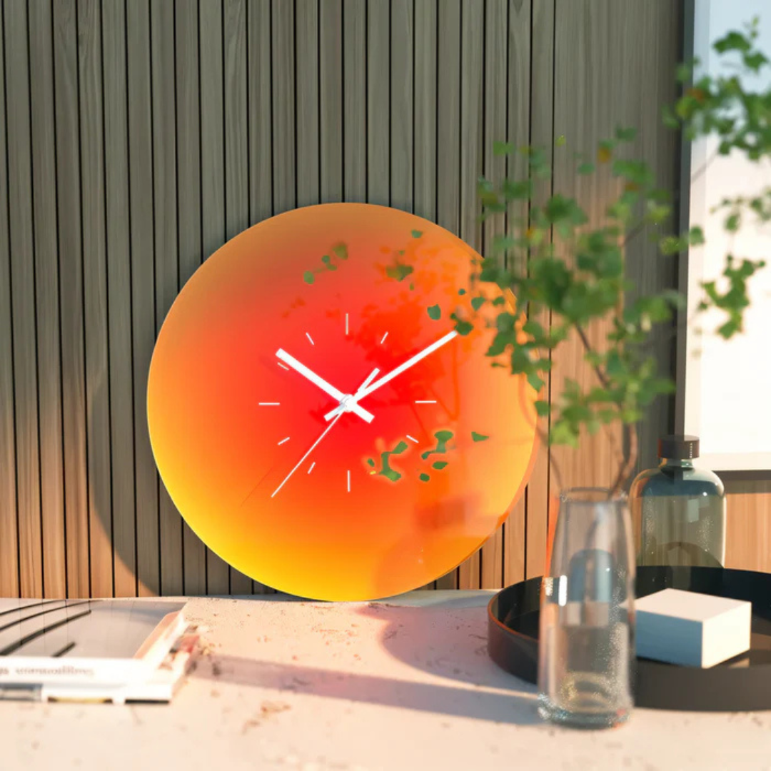 Nordic Style Glass Face Silent Quartz Wall Clock | Norlume