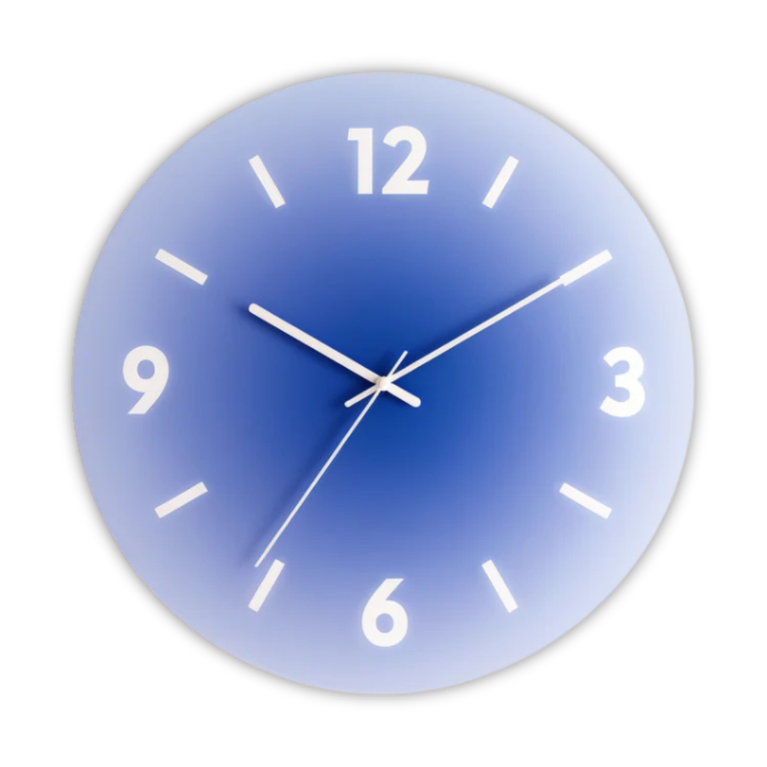 Nordic Style Glass Face Silent Quartz Wall Clock | Norlume