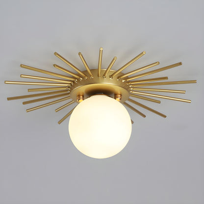 Nordic Style Glass Flush Ceiling Light Fixture | Liorvo