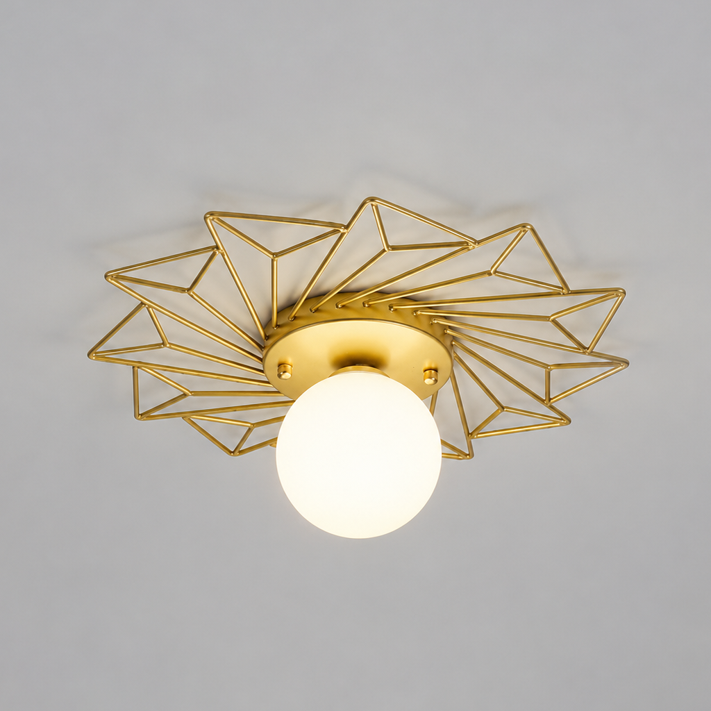 Nordic Style Glass Flush Ceiling Light Fixture | Liorvo