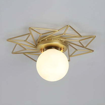 Nordic Style Glass Flush Ceiling Light Fixture | Liorvo