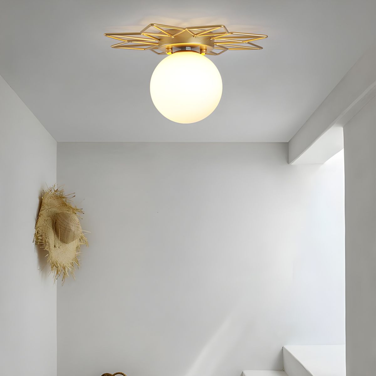 Nordic Style Glass Flush Ceiling Light Fixture | Liorvo
