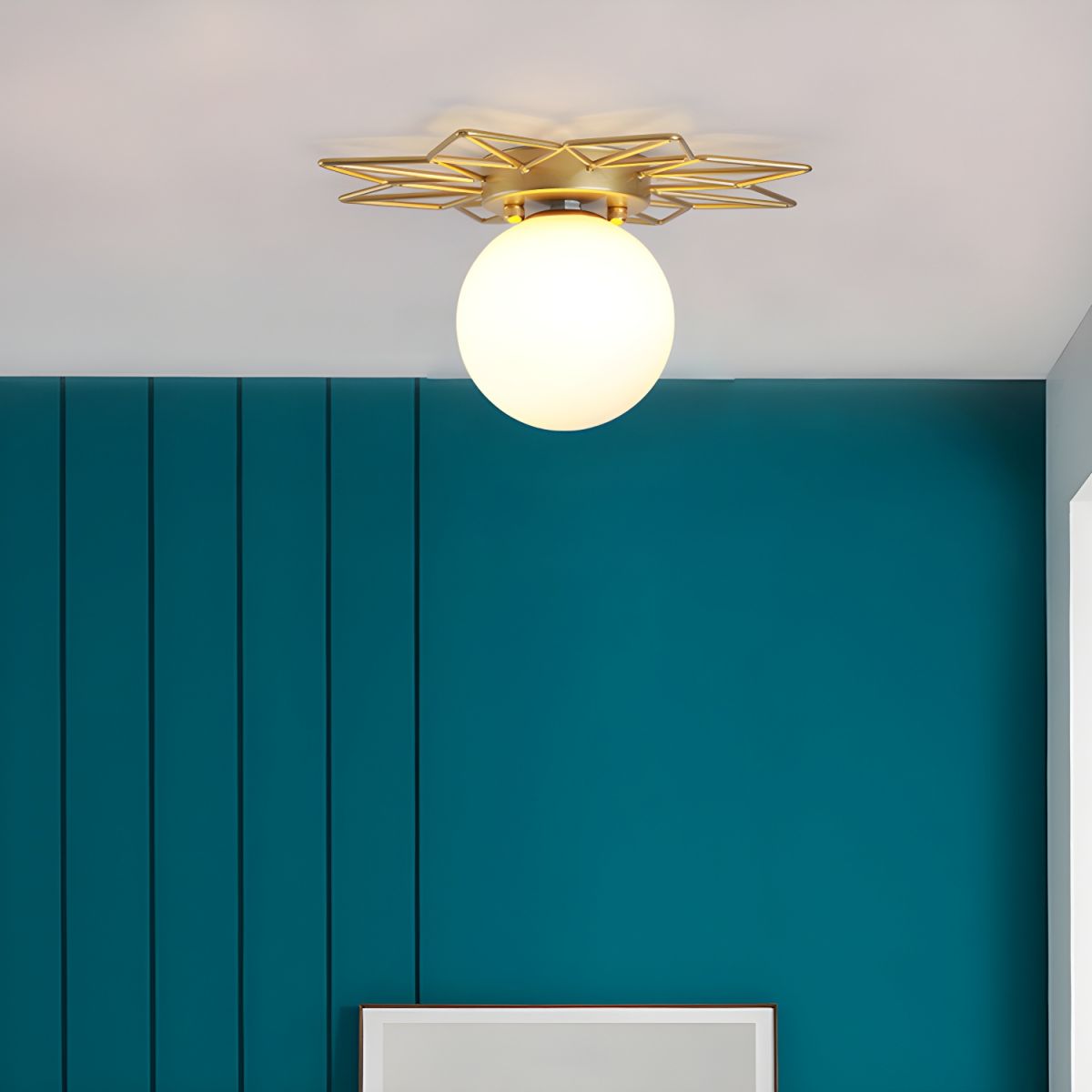Nordic Style Glass Flush Ceiling Light Fixture | Liorvo