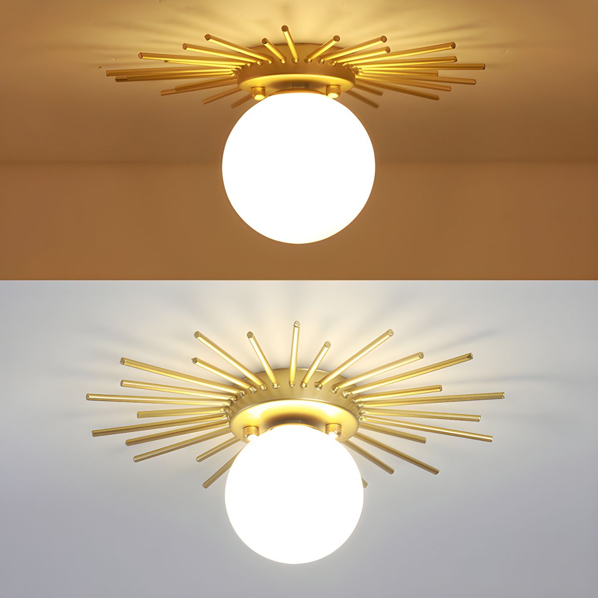 Nordic Style Glass Flush Ceiling Light Fixture | Liorvo