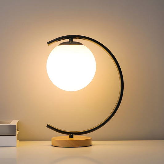 Nordic Style Glass Globe Table Lamp | Norvia