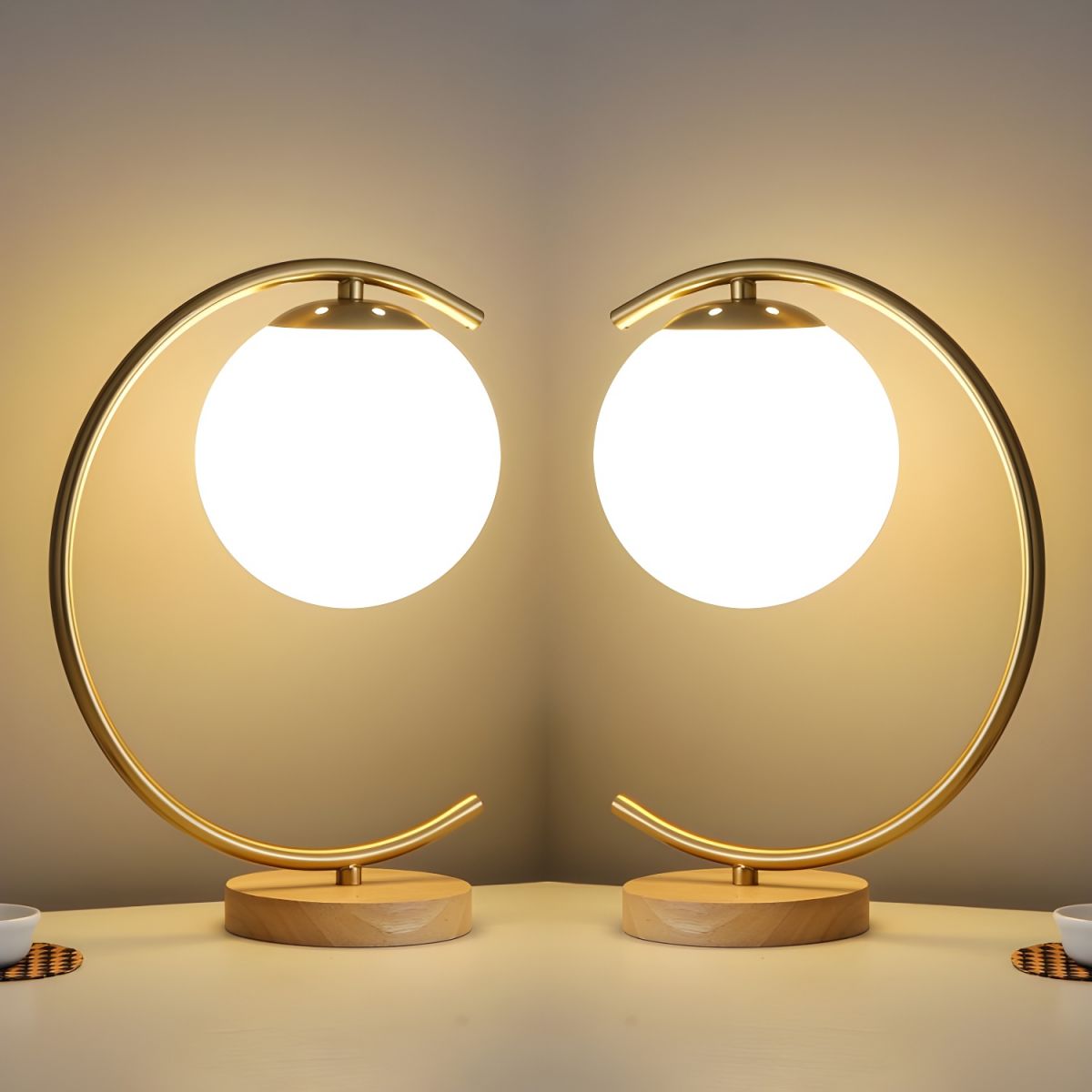 Nordic Style Glass Globe Table Lamp | Norvia