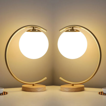 Nordic Style Glass Globe Table Lamp | Norvia