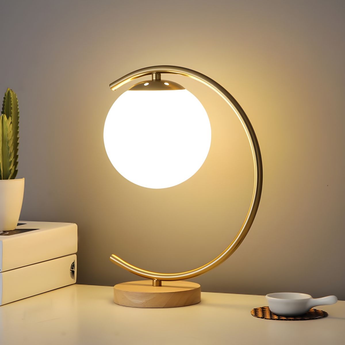 Nordic Style Glass Globe Table Lamp | Norvia
