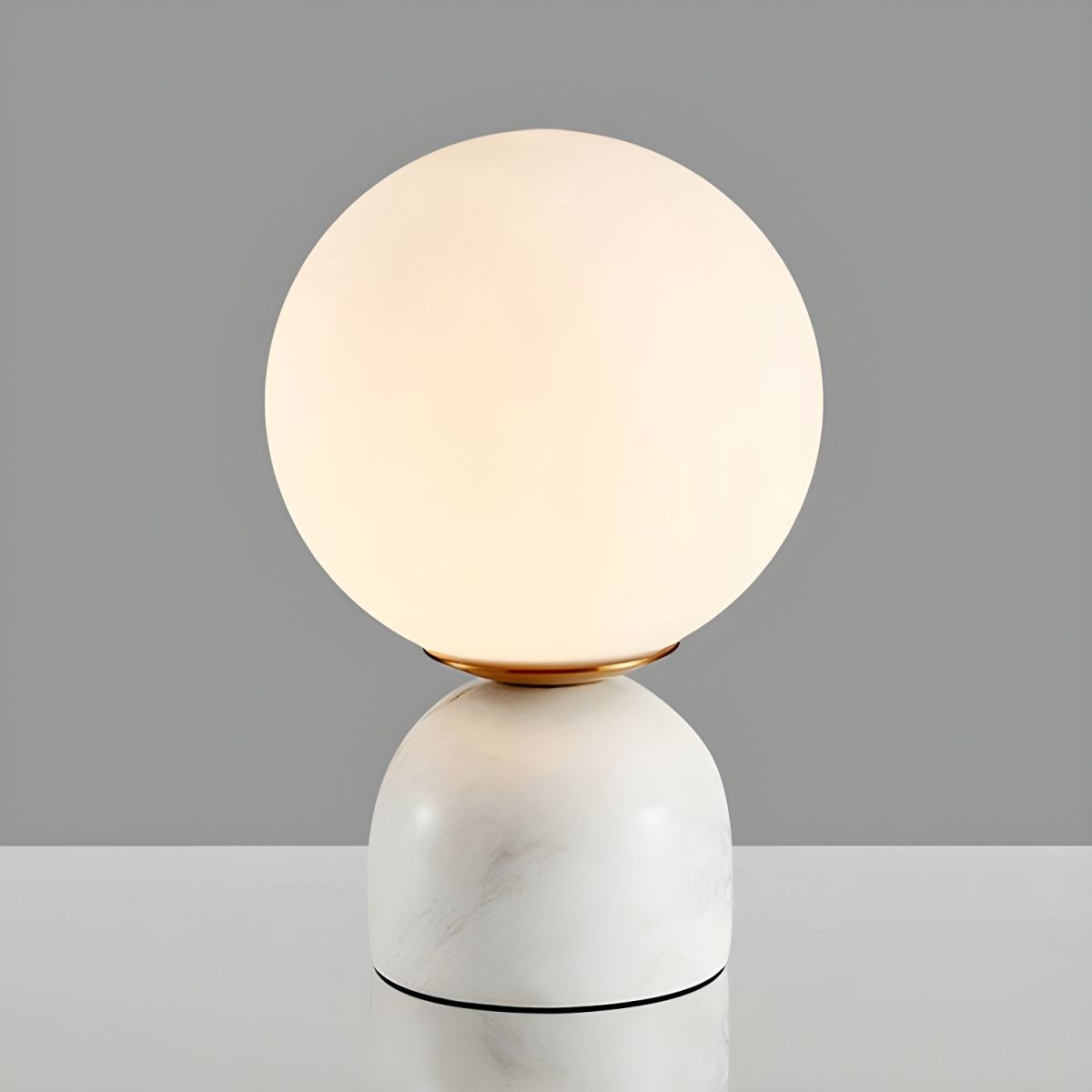 Nordic Style Globe Glass Table Lamp Marble Base | Liora